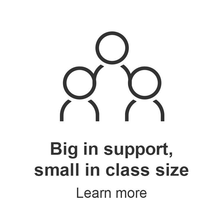 Big in support, small in class size